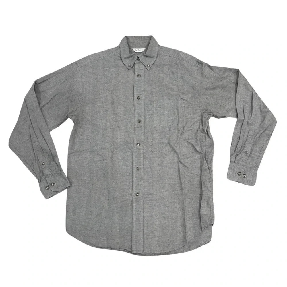 Turnbury Light  Grey Men's Button up Shirt Size Medium